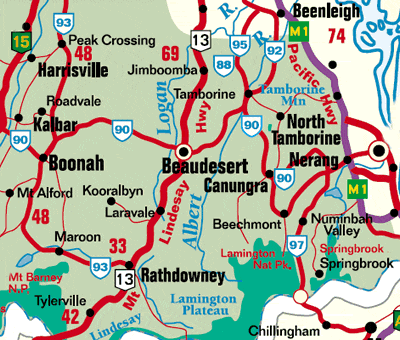Beaudesert area map